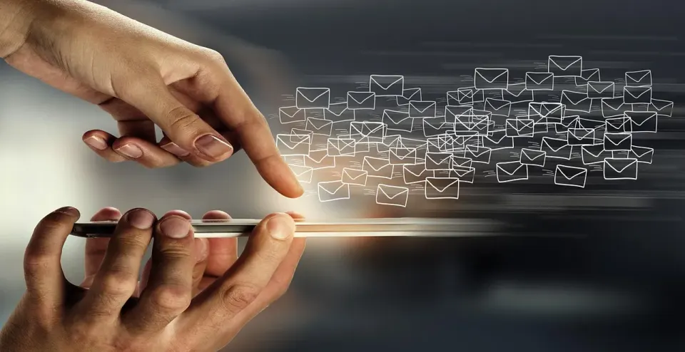 email, mail, hand, smartphone