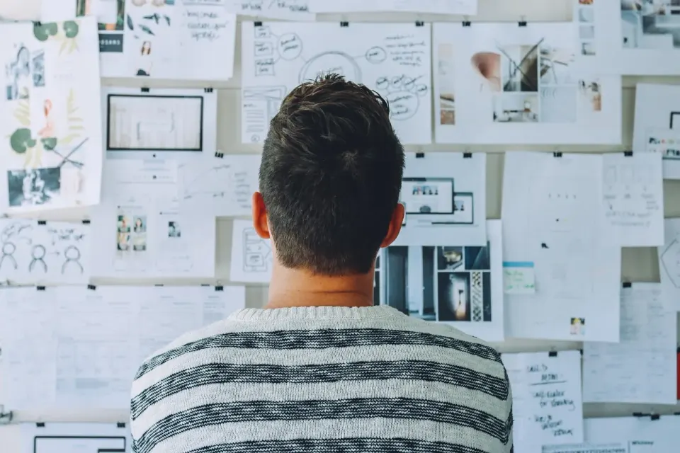 concept, man, papers, person