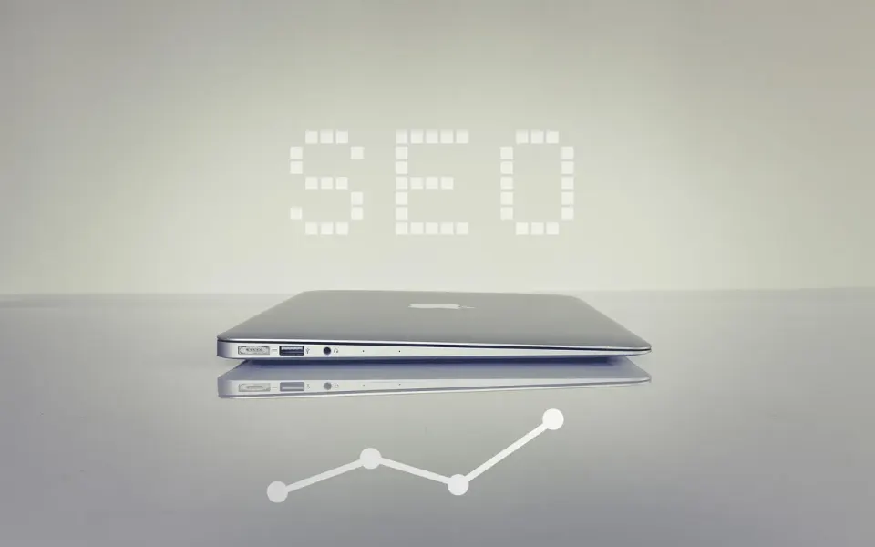 A computer showing website traffic statistics and digital marketing data