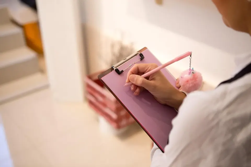 A pencil resting on a handwritten note, like an editor working through a checklist