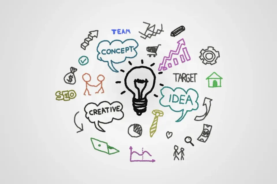 whiteboard, marketing, idea, concept