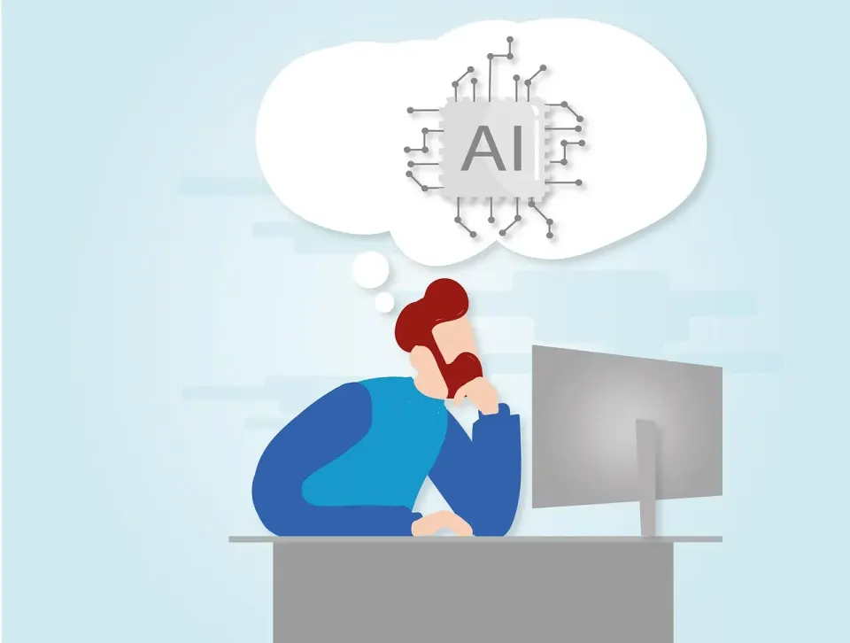 man, computer, think, digital
