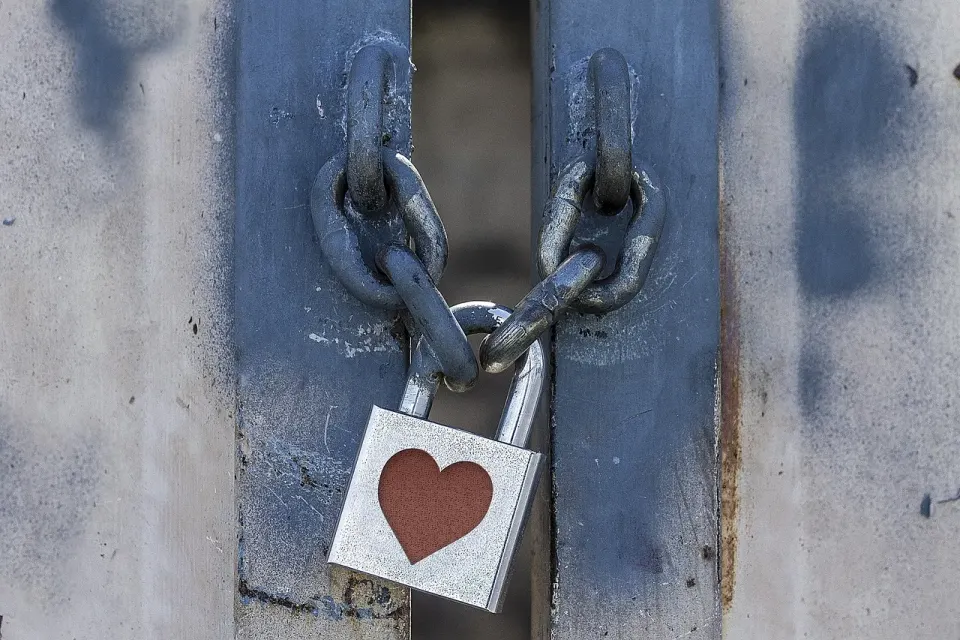 lock, padlock, heart, metal